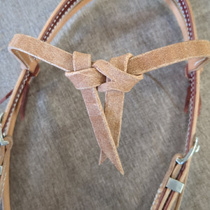California Knot Bridle Leather Brow Band Headstall