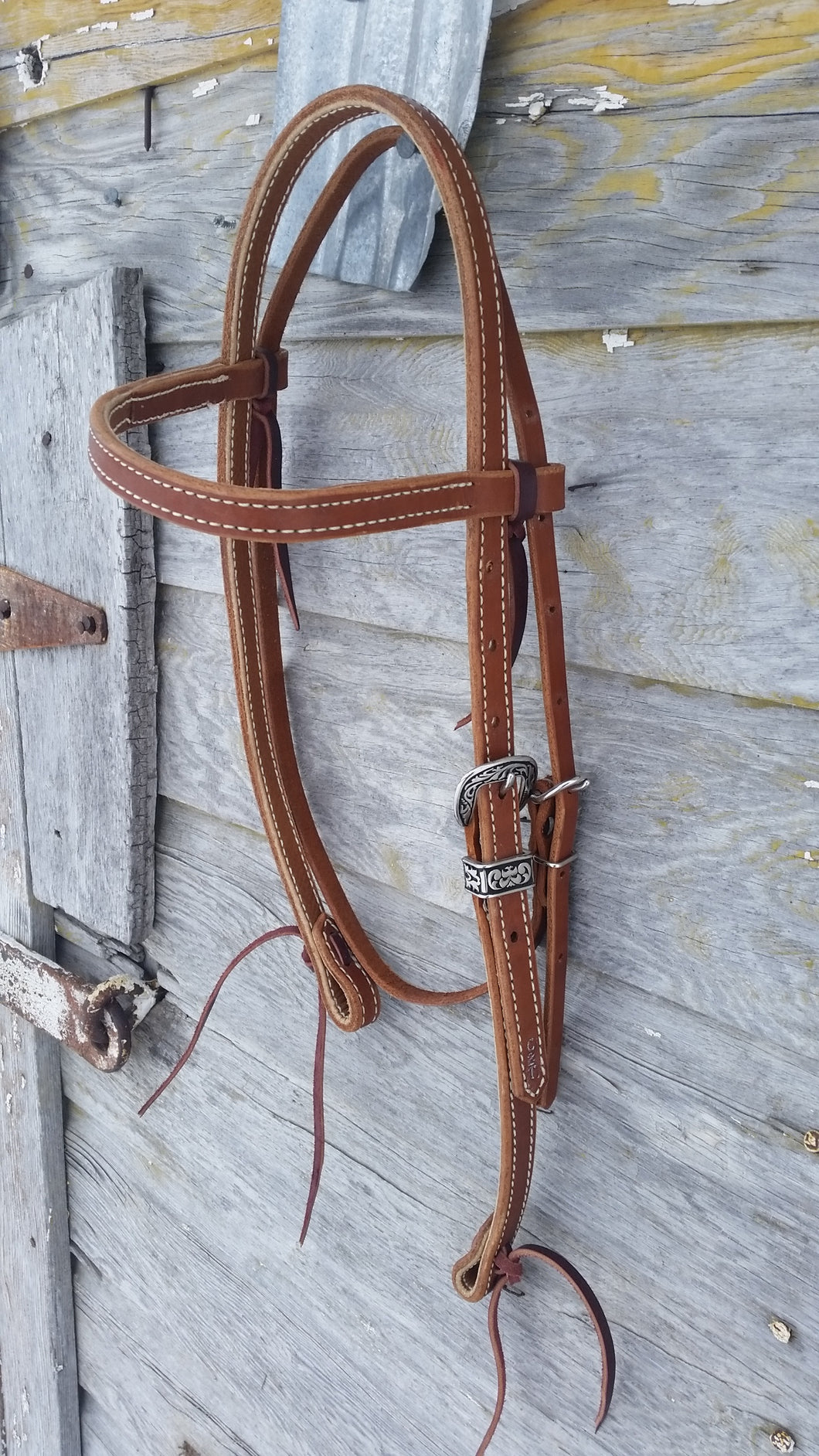 Stitched Leather Browband Headstall