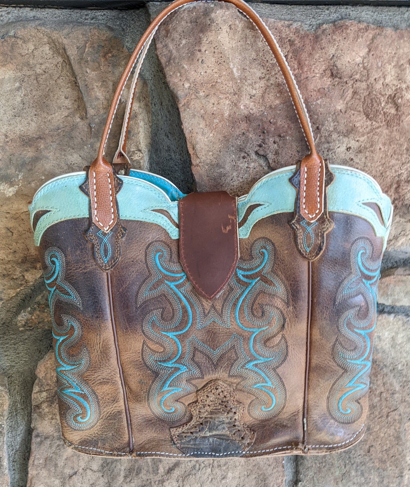 Handmade Leather Cowboy Boot Purse