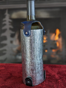 Blue and Silver Wine Sleeve