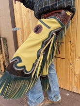 Wyoming Bucking Horse Fringed and Hair On Chinks