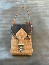 Basket Weave Billet Pouch with Hair-on Cowhide Flap