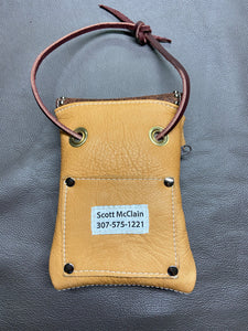 Tan Billet Pouch with Rustic Brown Flap